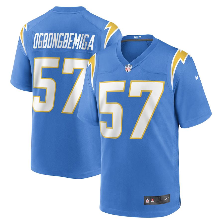 Men Los Angeles Chargers 57 Amen Ogbongbemiga Nike Powder Blue Game Player NFL Jersey